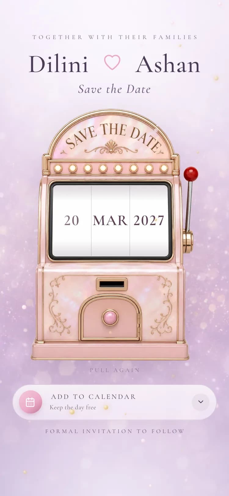 Lucky Day wedding invitation template