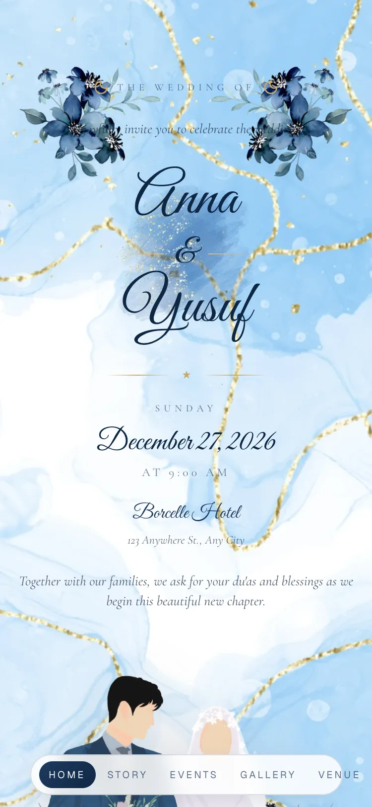 Serenity Nikah template preview