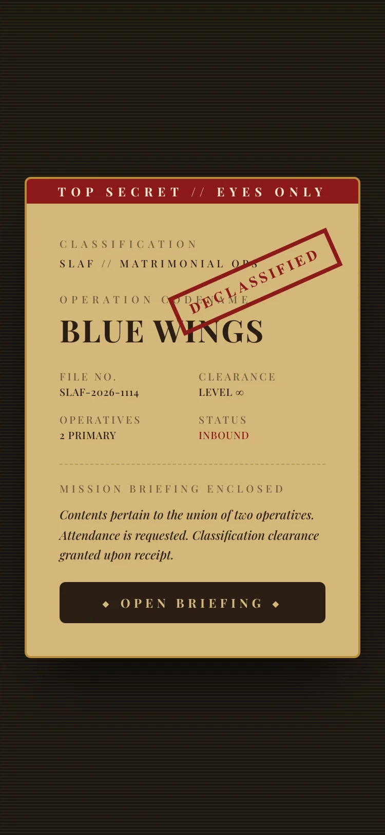 Wings of Honour template preview